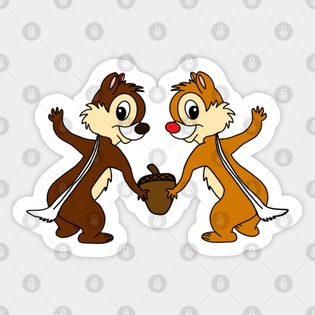 Acorn lovers Sticker by Hundred Acre Woods Designs